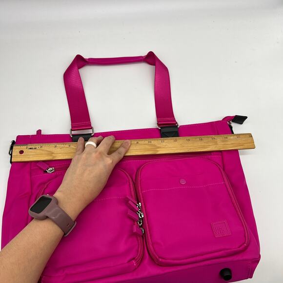 IHKWIP Cargo Catchall Tote with Two Crossbody Straps Ruby Berry - Picture 9 of 12